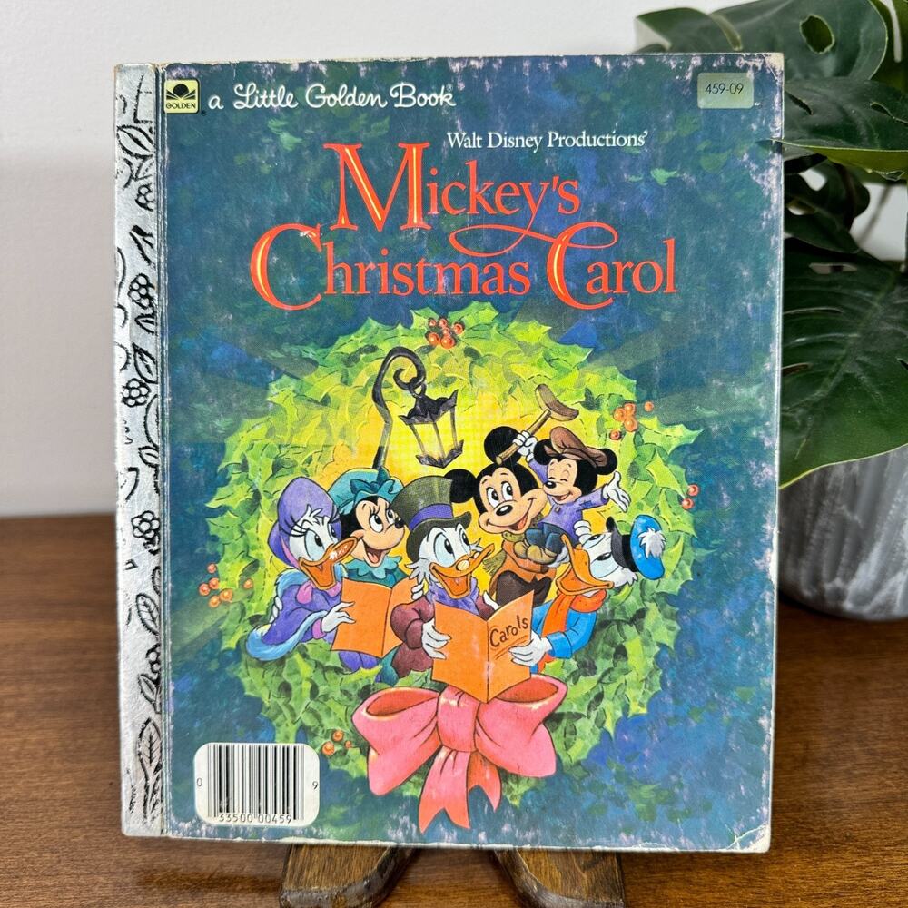 Vintage Mickey’s Christmas Carol Little Golden Book Walt Disney 1983